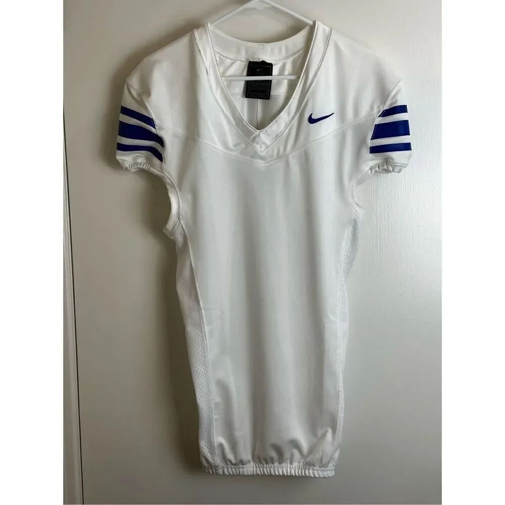 Nike NWT Team Engineered practice white/blue football jersey Size S *read notes*